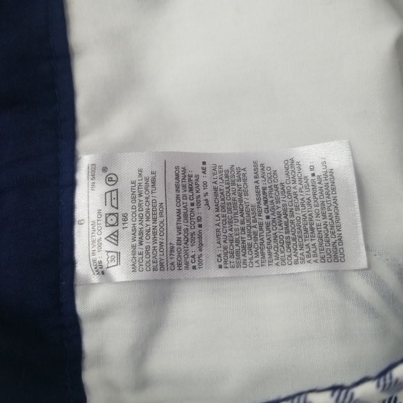 Old Navy SZ 6 Everyday Short Nautical Railroad Conductor Stripe Blue Cotton - Picture 8 of 10